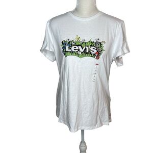 Levi's White Tee with Colorful Graphic XL